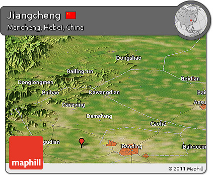 Satellite Panoramic Map of Jiangcheng
