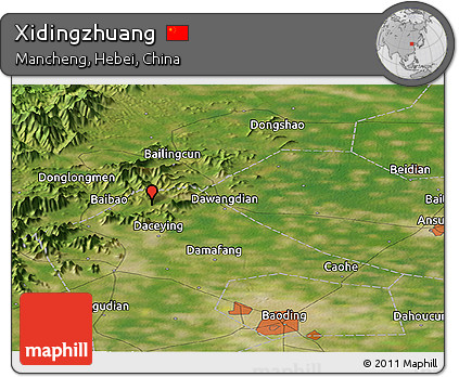 Satellite Panoramic Map of Xidingzhuang