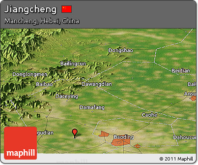 Satellite Panoramic Map of Jiangcheng