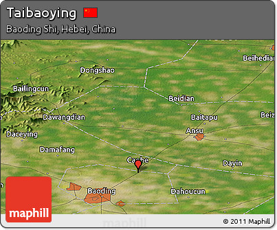 Satellite Panoramic Map of Taibaoying
