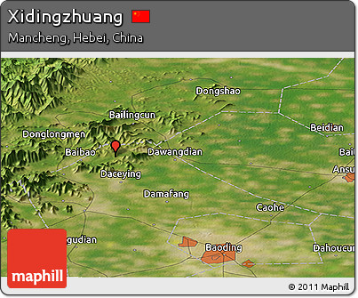 Satellite Panoramic Map of Xidingzhuang