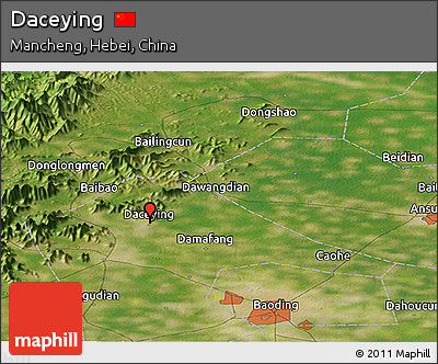 Satellite Panoramic Map of Daceying