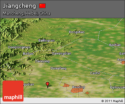 Satellite Panoramic Map of Jiangcheng