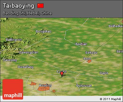 Satellite Panoramic Map of Taibaoying