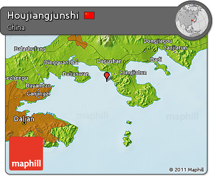Physical 3D Map of Houjiangjunshi