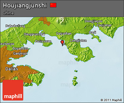 Physical 3D Map of Houjiangjunshi