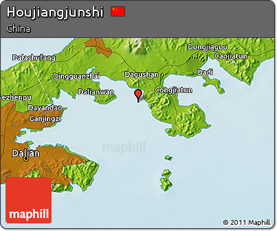 Physical 3D Map of Houjiangjunshi