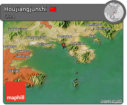 Satellite 3D Map of Houjiangjunshi