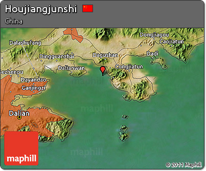 Satellite 3D Map of Houjiangjunshi