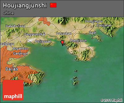 Satellite 3D Map of Houjiangjunshi