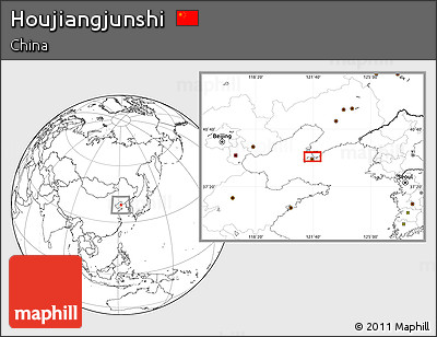 Blank Location Map of Houjiangjunshi