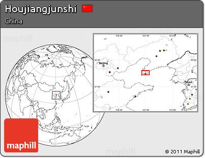 Blank Location Map of Houjiangjunshi