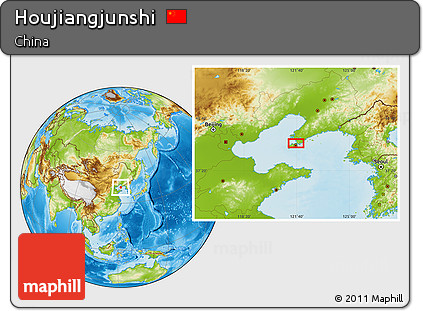 Physical Location Map of Houjiangjunshi