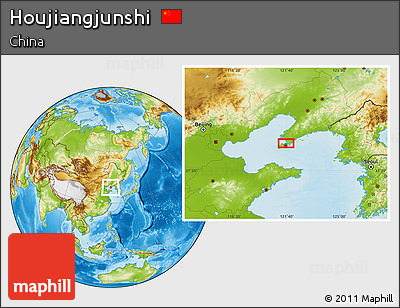 Physical Location Map of Houjiangjunshi