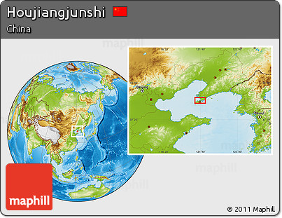 Physical Location Map of Houjiangjunshi