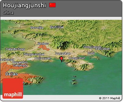 Satellite Panoramic Map of Houjiangjunshi