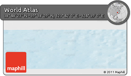 Physical Panoramic Map of the Area around 39° 3' 25" N, 124° 10' 30" E