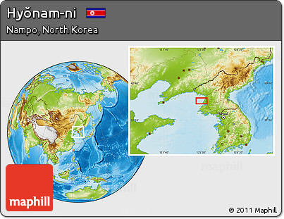 Physical Location Map of Hyŏnam-ni