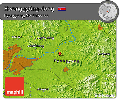 Physical 3D Map of Hwanggyŏng-dong