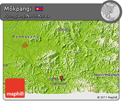 Physical 3D Map of Mŏkpangi