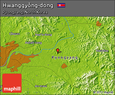 Physical 3D Map of Hwanggyŏng-dong
