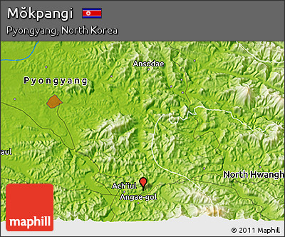 Physical 3D Map of Mŏkpangi