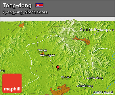 Physical 3D Map of Tong-dong