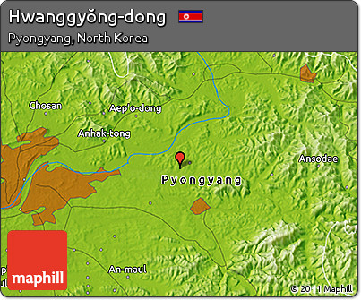 Physical 3D Map of Hwanggyŏng-dong