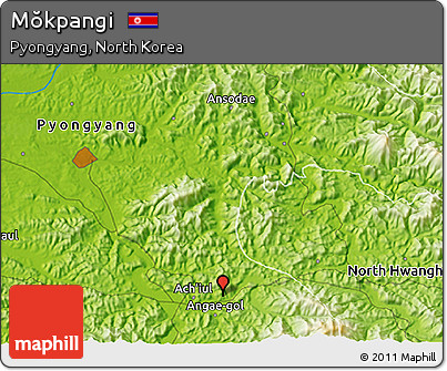 Physical 3D Map of Mŏkpangi