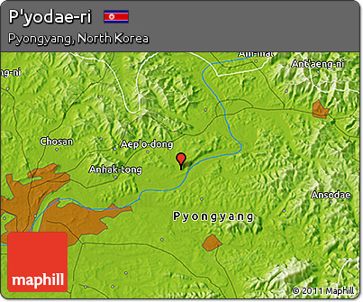Physical 3D Map of P'yodae-ri