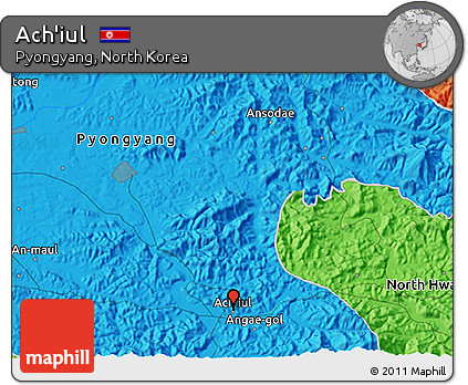 Political 3D Map of Ach'iul