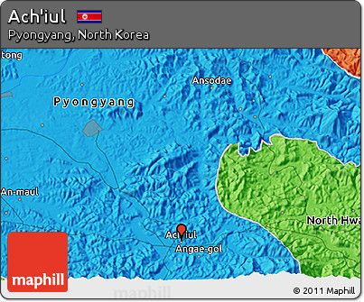 Political 3D Map of Ach'iul