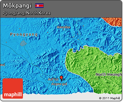 Political 3D Map of Mŏkpangi
