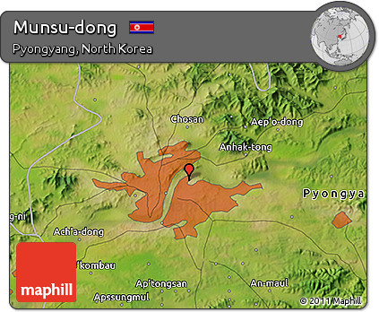 Satellite 3D Map of Munsu-dong