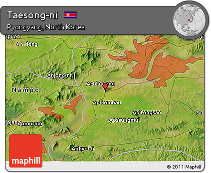 Satellite 3D Map of Taesong-ni