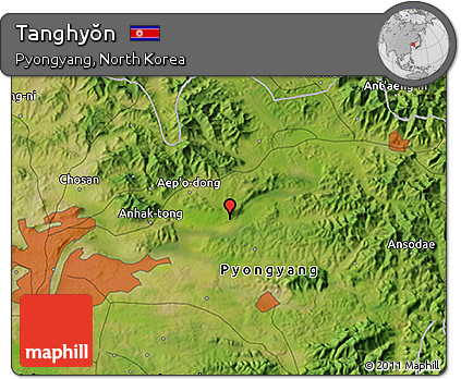 Satellite 3D Map of Tanghyŏn