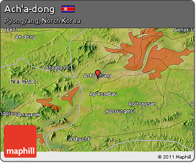 Satellite 3D Map of Ach'a-dong