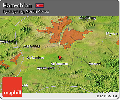 Satellite 3D Map of Ham-ch'on