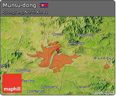 Satellite 3D Map of Munsu-dong