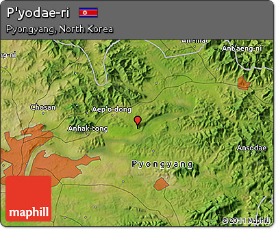 Satellite 3D Map of P'yodae-ri