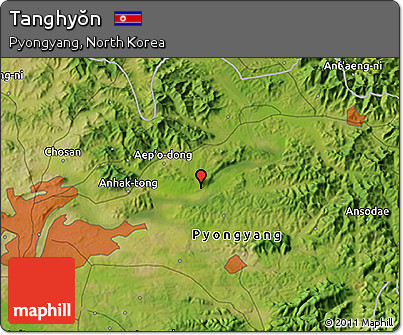 Satellite 3D Map of Tanghyŏn