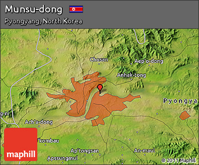 Satellite 3D Map of Munsu-dong
