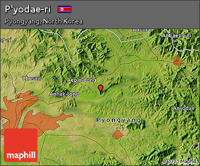 Satellite 3D Map of P'yodae-ri