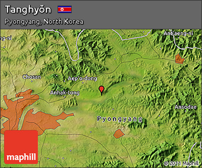 Satellite 3D Map of Tanghyŏn