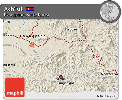 Shaded Relief 3D Map of Ach'iul