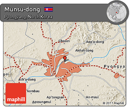 Shaded Relief 3D Map of Munsu-dong