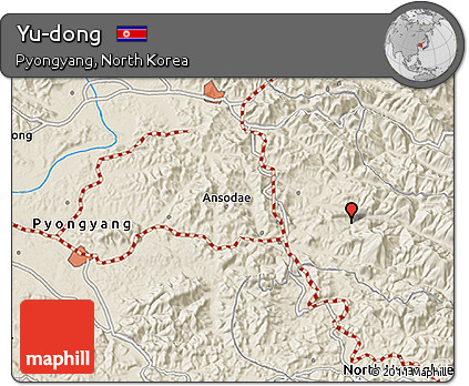 Shaded Relief 3D Map of Yu-dong