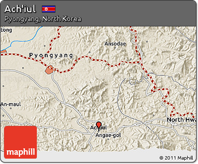 Shaded Relief 3D Map of Ach'iul