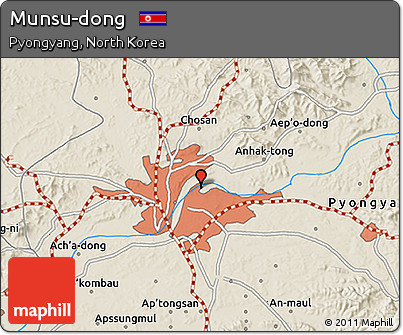 Shaded Relief 3D Map of Munsu-dong