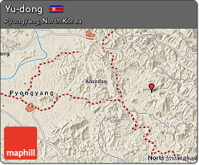 Shaded Relief 3D Map of Yu-dong